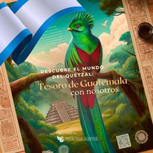 Poster de la muestra itinerante 'El Quetzal: Tesoro de Guatemala"