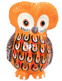 Tecolote de artesanía en madera